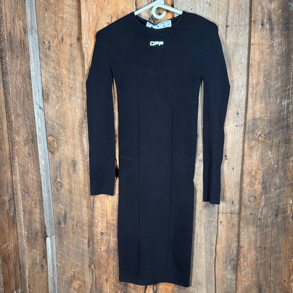 Off-White Black Active Seamless Long Sleeve Dress